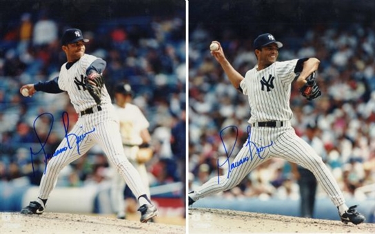 Pair of Mariano Rivera Early Career Signed 8x10 Photos